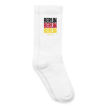 Berlin, Allemagne, mémoire de Berlin - Chaussettes de tennis bio enfant - blanc - Droite