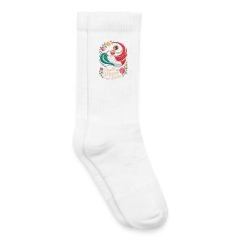 Folklorico Dance Mexico Mexican Woman - Kids Tennis Socks - white - Right