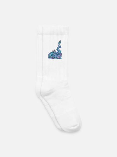 Lake Water Dragon Gift Manga Dragon Frog - Kids Tennis Socks - white