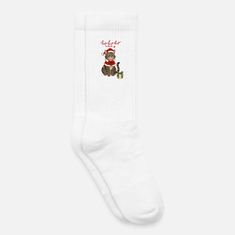 HoHoho, Graue Katze - Kinder Tennissocken - Weiß