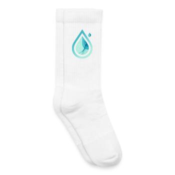 Pure Drop – Modernes Wasser - Kinder Tennissocken - Weiß - Rechts