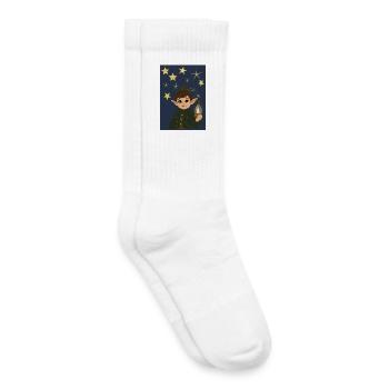 Lutin lumière sous les étoiles - Chaussettes de tennis bio enfant - blanc - Droite