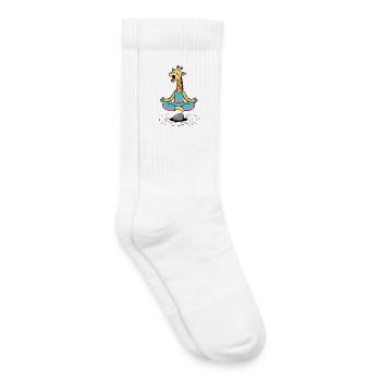 Zen-Giraffe in Lotus-Meditation - Kinder Tennissocken - Weiß - Rechts