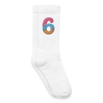Eiscreme Zahl 6 Geburtstags Motiv Für Kinder - Kids Tennis Socks - white - Right