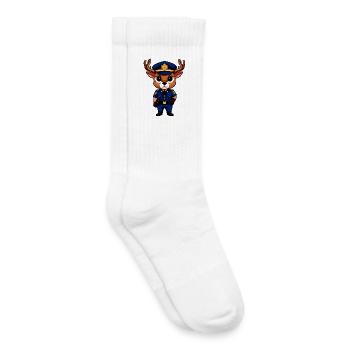 Deer Police - Kids Tennis Socks - white - Right