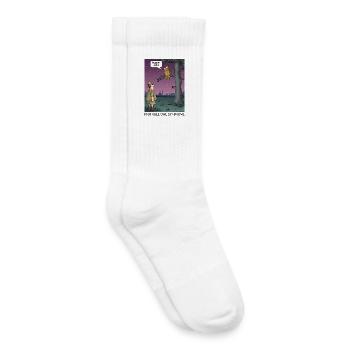 Syndrome de la chouette irritable - Chaussettes de tennis bio enfant - blanc - Droite