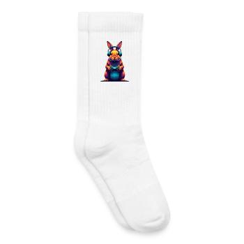 Kaninchen Spiele Tier Videospiele Lustiges - Kinder Tennissocken - Weiß - Rechts