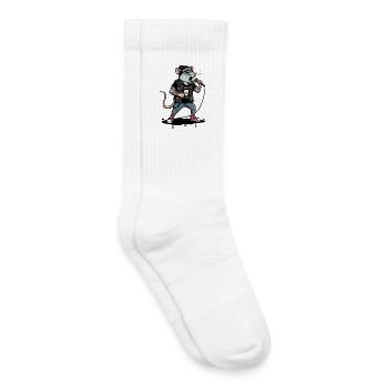 Punk Ratte Bühnenheld - Kinder Tennissocken - Weiß - Rechts