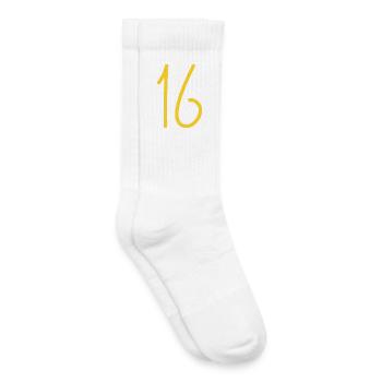 16 - Kinder Tennissocken - Weiß - Rechts