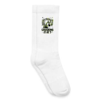 Écraser à 7 boule de démolition - Chaussettes de tennis bio enfant - blanc - Droite