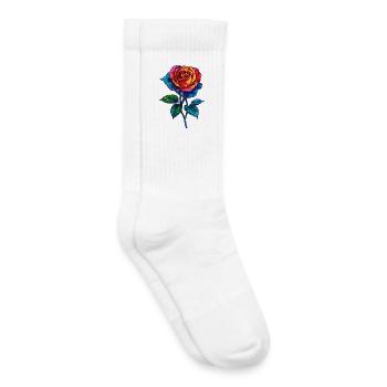 Rose Colorful - Kids Tennis Socks - white - Right