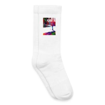 Joueur de golf #golf - Chaussettes de tennis bio enfant - blanc - Droite