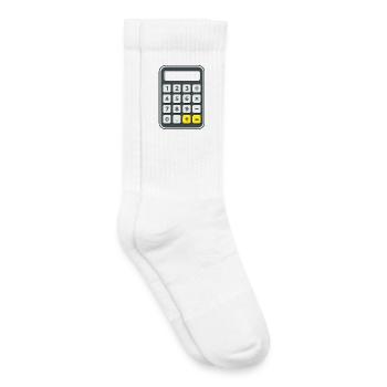 Taschenrechner Kostüm Karneval Fasching Nerd  - Kinder Tennissocken - Weiß - Rechts