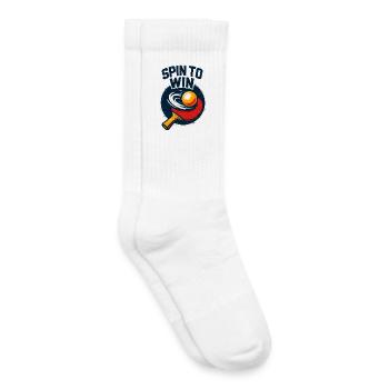 Dreh dich zum Sieg – Tischtennis - Kinder Tennissocken - Weiß - Rechts