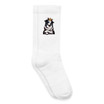 Border Collie Propriétaire Collie Amant de Collie - Chaussettes de tennis bio enfant - blanc - Droite