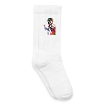 Joueur de fléchettes Art sportif #darts #sport - Chaussettes de tennis bio enfant - blanc - Droite