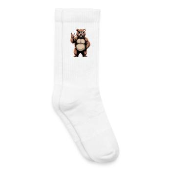 Jupe Bears Cool avec lunettes de soleil Jupe à signes de main - Chaussettes de tennis bio enfant - blanc - Droite