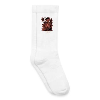 Meister der Tiefe – Skelettkunst-Keramik - Kinder Tennissocken - Weiß - Rechts
