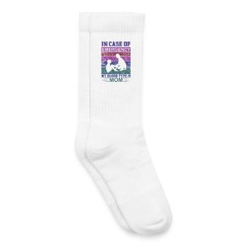 En cas d’urgence, mon groupe sanguin est Maman Shirt - Chaussettes de tennis bio enfant - blanc - Droite
