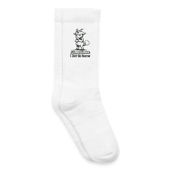Parfois, je suis juste une chèvre qui pète. - Chaussettes de tennis bio enfant - blanc - Droite