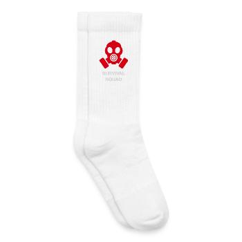 Biohazard Gasmaske Cyberpunk-Design - Kinder Tennissocken - Weiß - Rechts