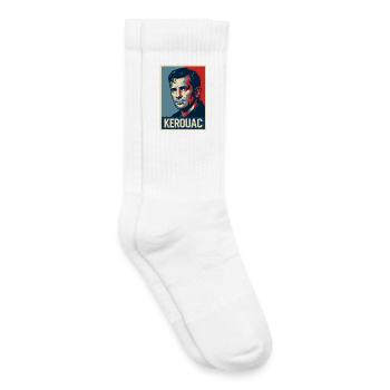 Jack Kerouac Pop Portrait - Kids Tennis Socks - white - Right