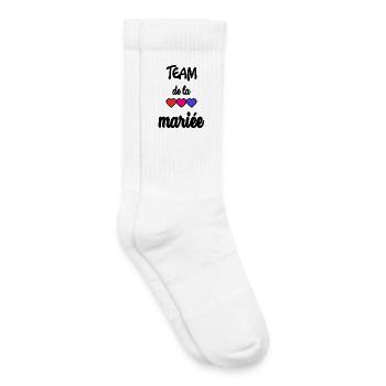 FUTURE MARIEE. EVJF. MARIEE. TEAM. TEAM MARIEE - Chaussettes de tennis bio enfant - blanc - Droite