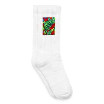 caméléon - Chaussettes de tennis bio enfant - blanc - Droite