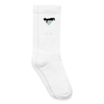 Katze im Glas Silhouette - Kinder Tennissocken - Weiß - Rechts