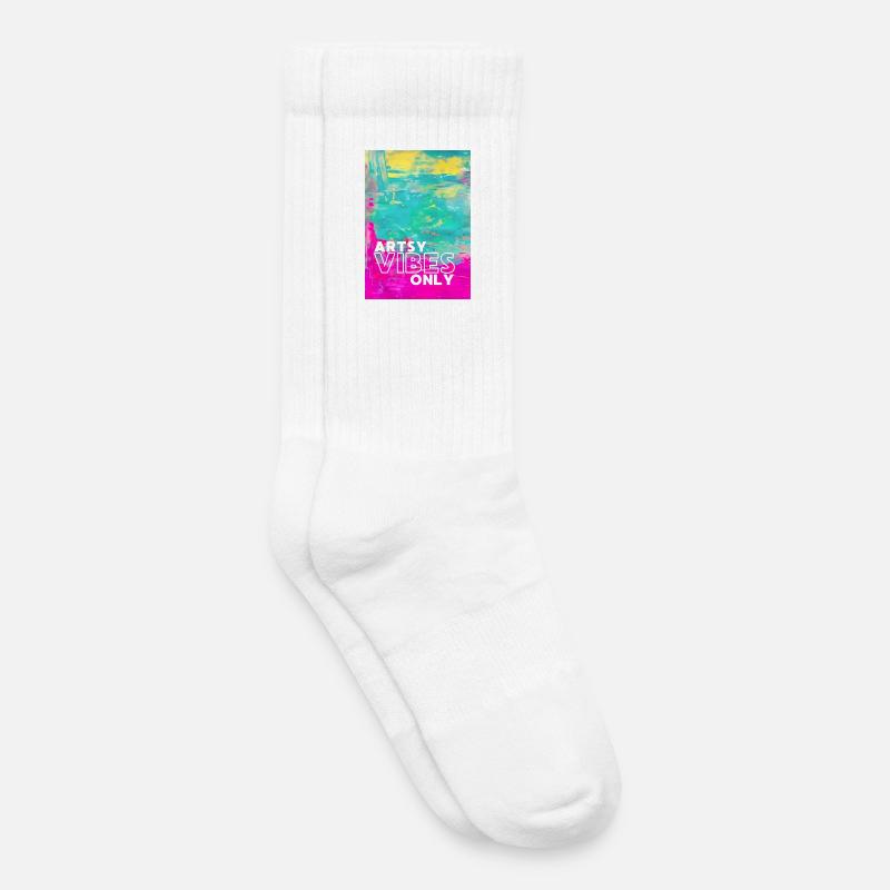 Artsy Vibes Only - Kinder Tennissocken - Weiß