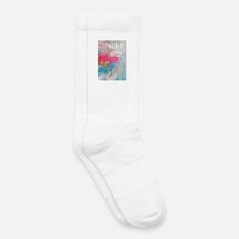 Keep it artsy. - Kids Tennis Socks - white