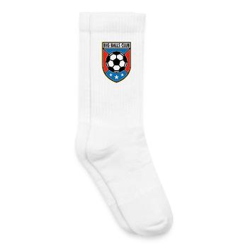 Big Balls Club Fußballabzeichen - Kinder Tennissocken - Weiß - Rechts
