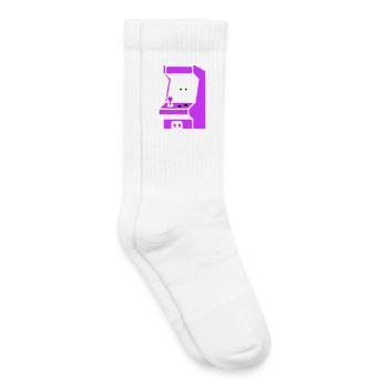 Spielautomat Arcade Silhouette - Kinder Tennissocken - Weiß - Rechts
