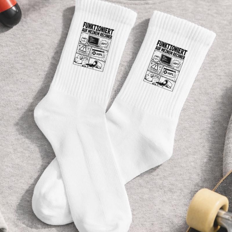 Läuft Coding Comic Design Kinder Tennissocken