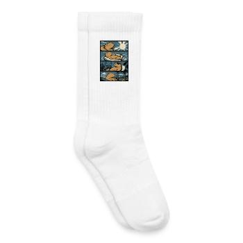 Ambiances de piscine chill capybara - Chaussettes de tennis bio enfant - blanc - Droite