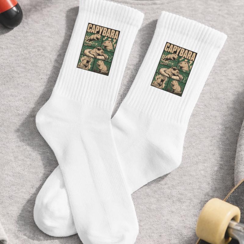 Comic Capybara Action Style Kinder Tennissocken