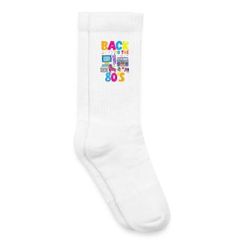 Retro Back to the 80s Vintage Design - Kinder Tennissocken - Weiß - Rechts