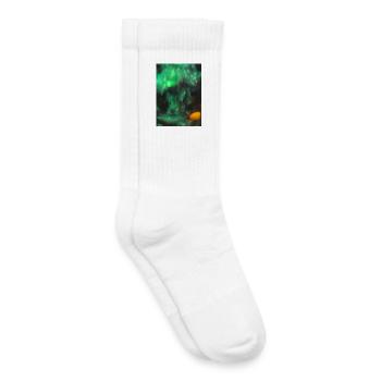 Grünes Aurora Lichtspiel - Kinder Tennissocken - Weiß - Rechts