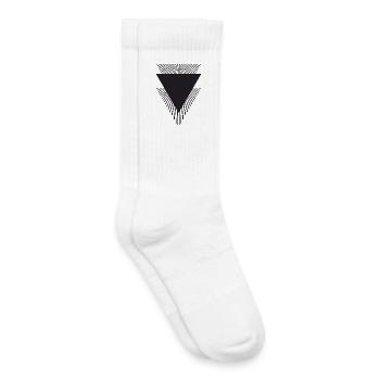 Géométrie des triangles radiants - Chaussettes de tennis bio enfant - blanc - Droite