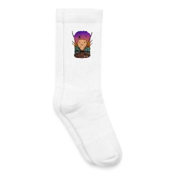 Hamster sur le pont suspendu - Chaussettes de tennis bio enfant - blanc - Droite