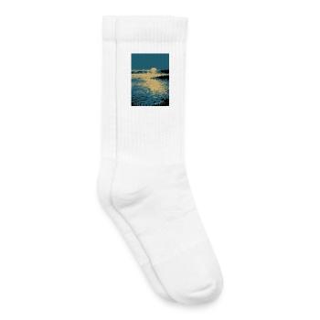 Plöner voir le lever du soleil - Chaussettes de tennis bio enfant - blanc - Droite