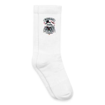 Marriage The Only Horror You Can't Divorce - Kids Tennis Socks - white - Right
