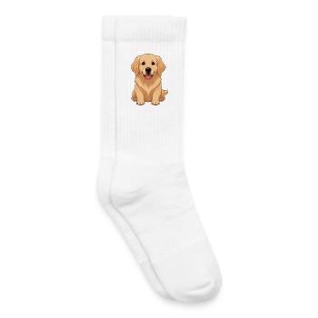 Golden Retriever Dog Baby Puppy Gift - Kids Tennis Socks - white - Right