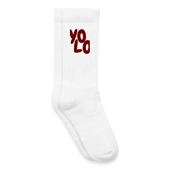 YoLo Spruch - College Streetwear Y2k Design  - Kinder Tennissocken - Weiß - Rechts