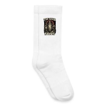 La Voyante sait - Chaussettes de tennis bio enfant - blanc - Droite
