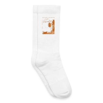 Grüße aus dem Paradies - Kinder Tennissocken - Weiß - Rechts