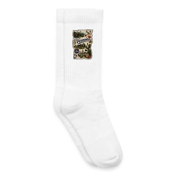 Vermont Green Mountain State Vintage-Aufkleber - Kinder Tennissocken - Weiß - Rechts