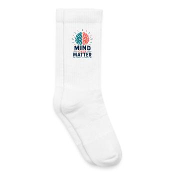 Mind Over Matter – Motivation Gehirn Mental Health - Kinder Tennissocken - Weiß - Rechts