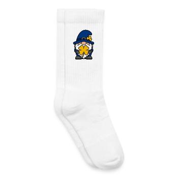 Colorful Lucky Dwarf with Shamrock - Kids Tennis Socks - white - Right