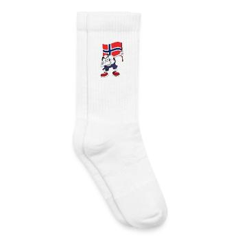 Norwegen Dabbing Fussball - Kinder Tennissocken - Weiß - Rechts